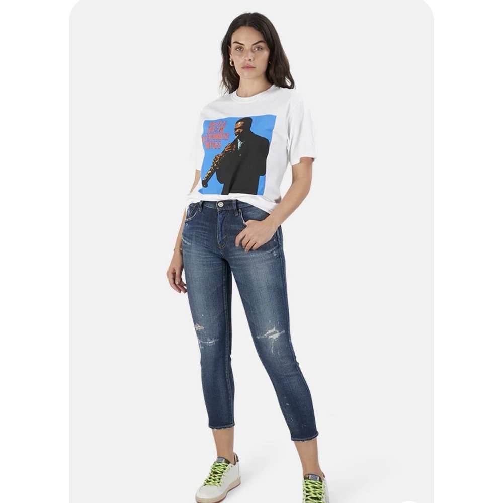 NEW Moussy Vintage LANCASTER SKINNY JEAN DARK BLUE SZ 25 360$